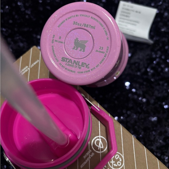 Stanley Pink Strawberry Character Kids Tumbler with Handle - Picture 4 of 4